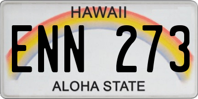 HI license plate ENN273