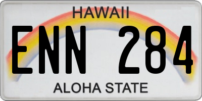 HI license plate ENN284