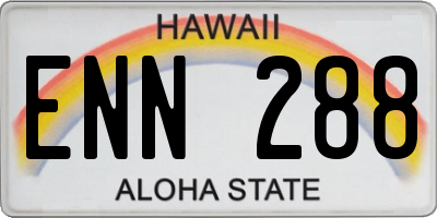HI license plate ENN288
