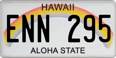 HI license plate ENN295