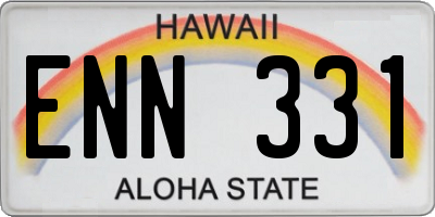 HI license plate ENN331