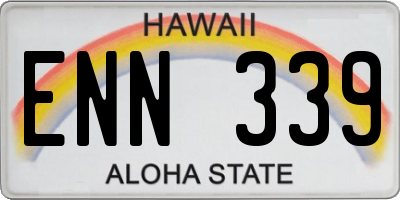 HI license plate ENN339