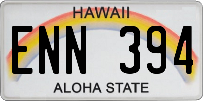 HI license plate ENN394