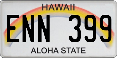 HI license plate ENN399