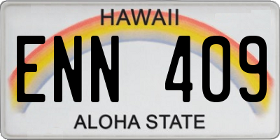 HI license plate ENN409