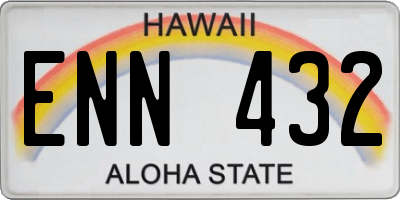 HI license plate ENN432