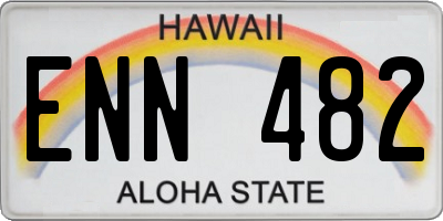 HI license plate ENN482