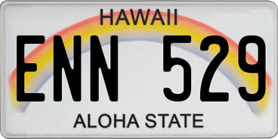 HI license plate ENN529