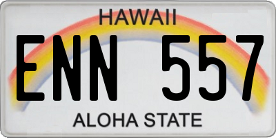 HI license plate ENN557