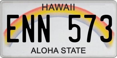 HI license plate ENN573