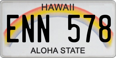 HI license plate ENN578