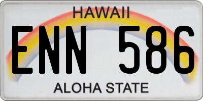 HI license plate ENN586