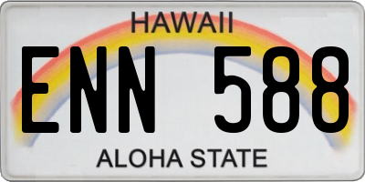 HI license plate ENN588