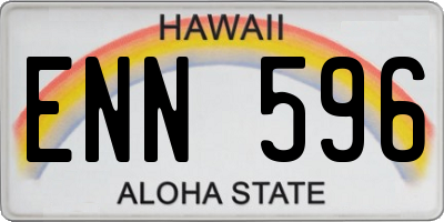 HI license plate ENN596