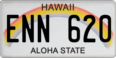 HI license plate ENN620