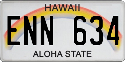 HI license plate ENN634