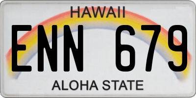 HI license plate ENN679