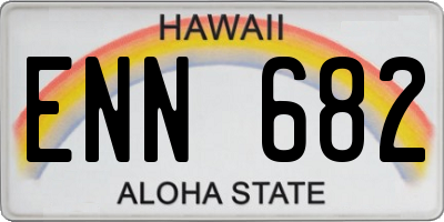 HI license plate ENN682