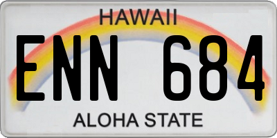 HI license plate ENN684