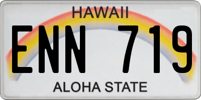 HI license plate ENN719