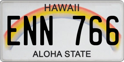 HI license plate ENN766