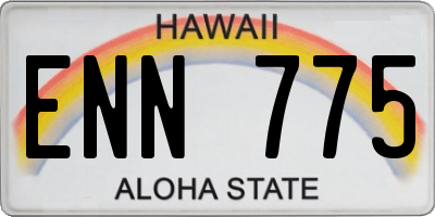 HI license plate ENN775