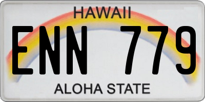 HI license plate ENN779