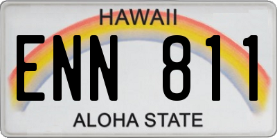 HI license plate ENN811