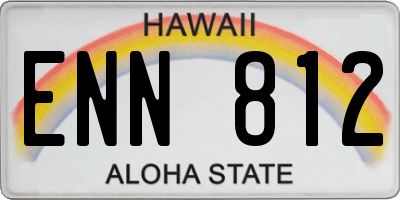 HI license plate ENN812