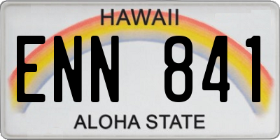 HI license plate ENN841