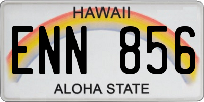 HI license plate ENN856