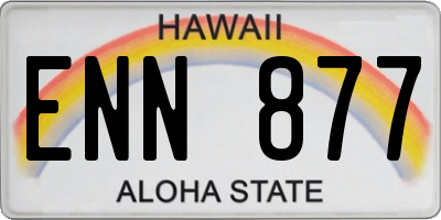 HI license plate ENN877