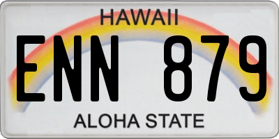 HI license plate ENN879
