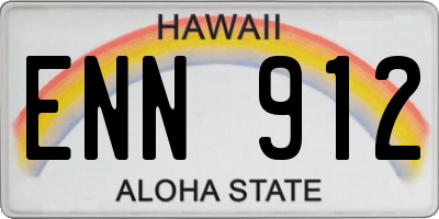 HI license plate ENN912