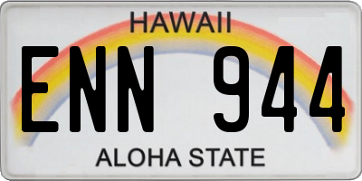 HI license plate ENN944