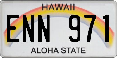 HI license plate ENN971