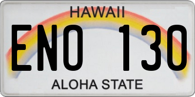 HI license plate ENO130