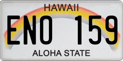 HI license plate ENO159