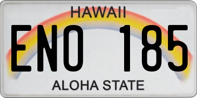 HI license plate ENO185