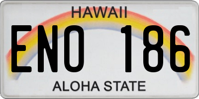HI license plate ENO186