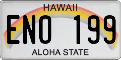 HI license plate ENO199