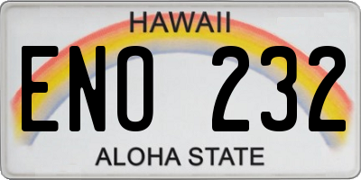 HI license plate ENO232