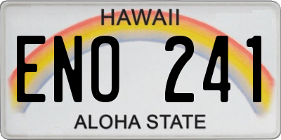 HI license plate ENO241