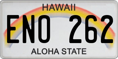 HI license plate ENO262
