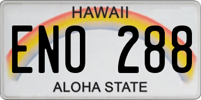 HI license plate ENO288