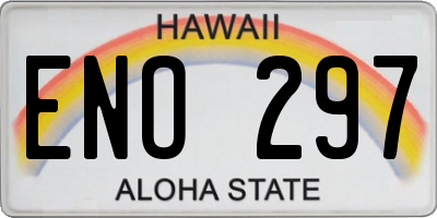 HI license plate ENO297