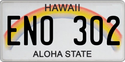HI license plate ENO302