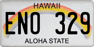 HI license plate ENO329