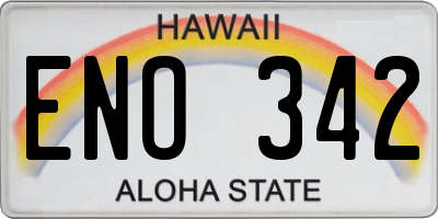 HI license plate ENO342