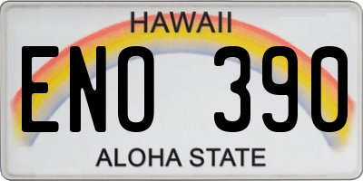 HI license plate ENO390